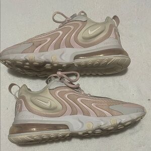 Womens Nike Air Max 270 React Light Pink and White